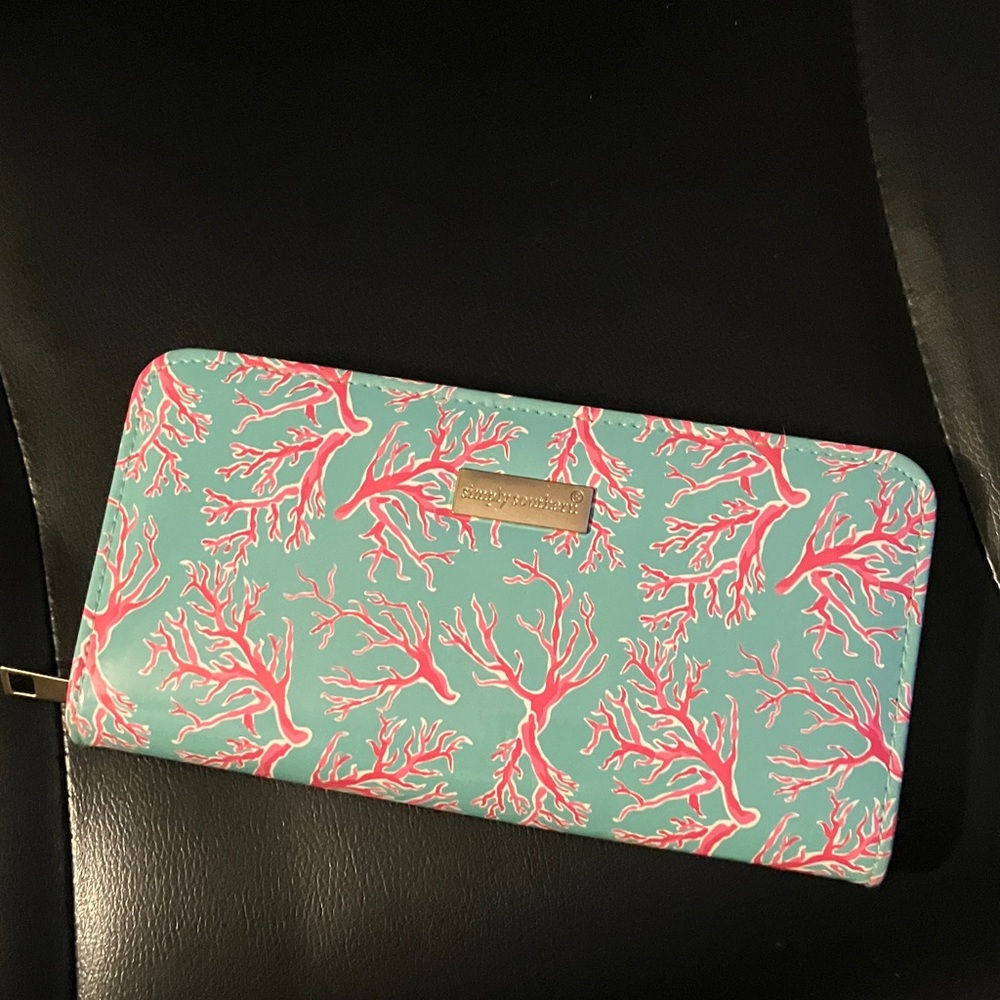 Simply Southern Turquoise and Coral Wallet